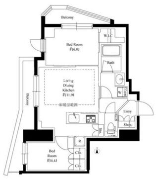 343レジデンス後楽園 503 間取り図