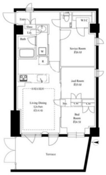 343レジデンス後楽園 101 間取り図