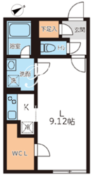 パセオ新宿 304 間取り図