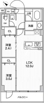 アルファコート曳舟3 107 間取り図