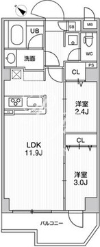 アルファコート曳舟3 109 間取り図