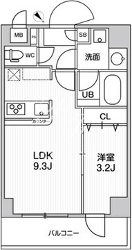 アルファコート曳舟3 206 間取り図