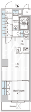 ビエラコート日本橋久松町 1106 間取り図