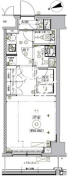 リルシア北新宿 102 間取り図