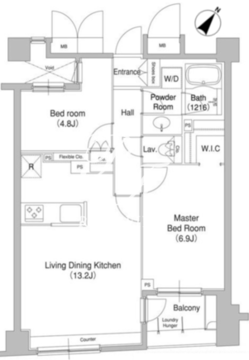 コンフォリア原宿 402 間取り図