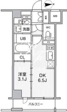 シーズンフラッツ新高円寺 302 間取り図