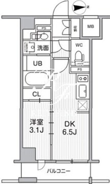 シーズンフラッツ新高円寺 602 間取り図