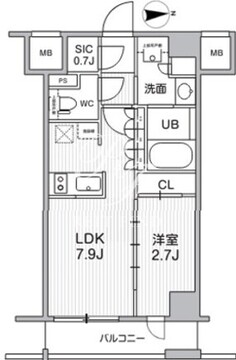 シーズンフラッツ新高円寺 303 間取り図