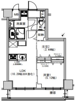 エスレジデンス千住大橋 202 間取り図