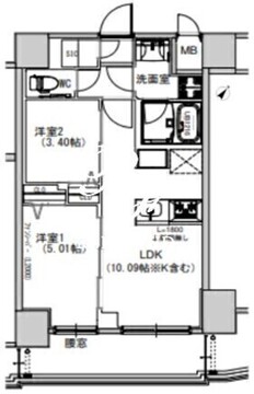 エスレジデンス千住大橋 603 間取り図