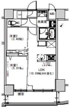 エスレジデンス千住大橋 1303 間取り図