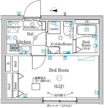 ラフィスタ品川西大井 202 間取り図