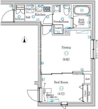 ラフィスタ品川西大井 201 間取り図