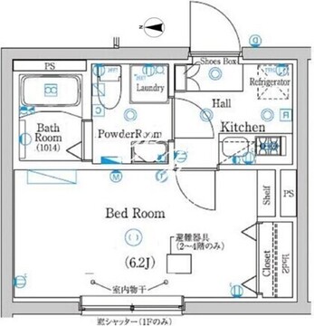 ラフィスタ品川西大井 103 間取り図