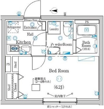 ラフィスタ品川西大井 102 間取り図