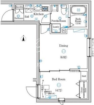 ラフィスタ品川西大井 301 間取り図