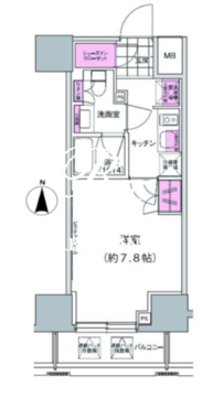 プレジリア東日本橋 203 間取り図