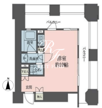 ルネ新宿御苑タワー 803 間取り図