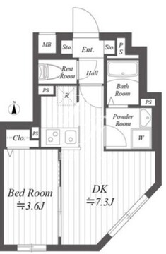 プラティーク住吉 101 間取り図