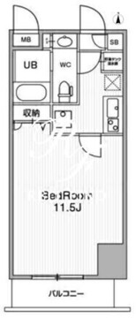 アーバンフラッツ池袋プレミアム 1805 間取り図