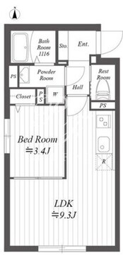 プラティーク住吉 103 間取り図