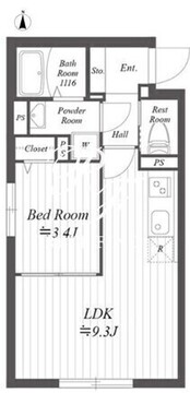 プラティーク住吉 303 間取り図