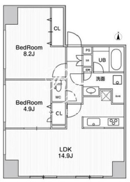 アーバンフラッツ池袋プレミアム 2504 間取り図