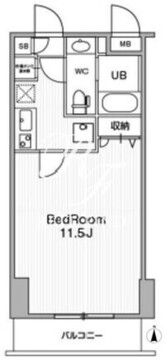 アーバンフラッツ池袋プレミアム 2602 間取り図