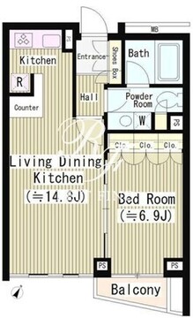 ル・シヤージュ神宮前 405 間取り図