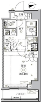 リルシア北新宿 308 間取り図