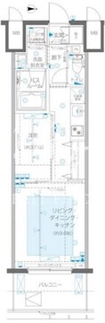 ズーム新宿御苑前 402 間取り図