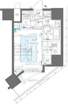 ズーム新宿御苑前 706 間取り図