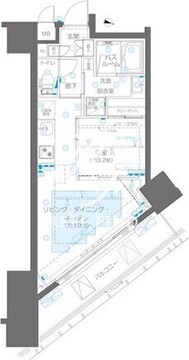 ズーム新宿御苑前 704 間取り図