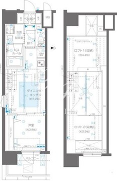 ズーム新宿御苑前 1501 間取り図