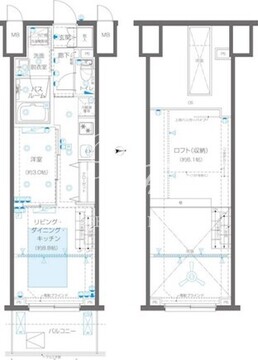 ズーム新宿御苑前 1502 間取り図