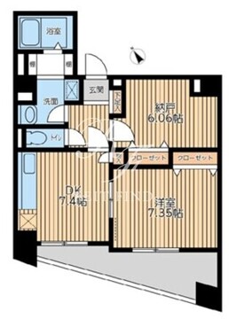 アブレスト西日暮里 1001 間取り図