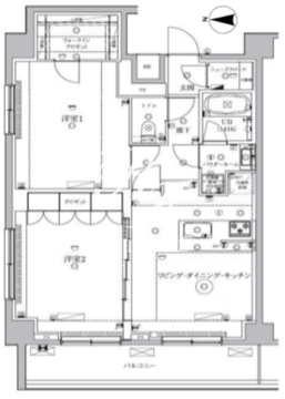 クリアルプレミア明大前 501 間取り図