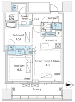 パークコート渋谷ザタワー 2813 間取り図