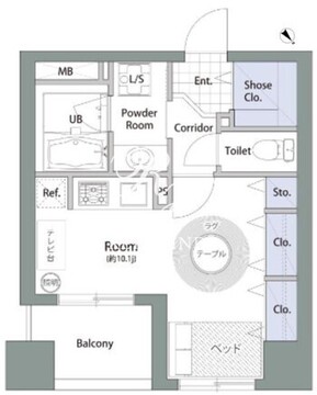 アムス八丁堀1 604 間取り図