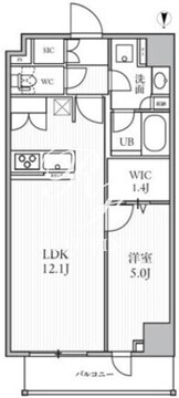 シーズンフラッツ菊川ウエスト 402 間取り図