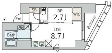 グランデュオ下北沢12 803 間取り図