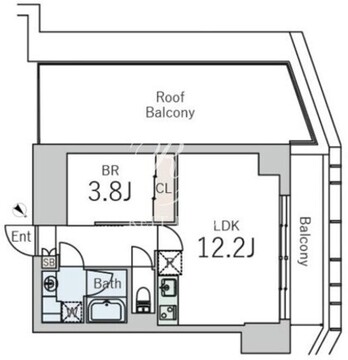 グランデュオ下北沢12 802 間取り図