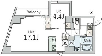 グランデュオ下北沢12 601 間取り図