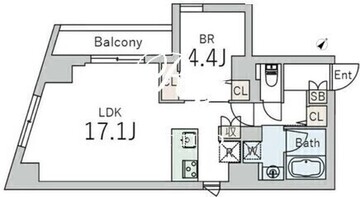 グランデュオ下北沢12 201 間取り図