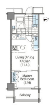 コンフォリア新宿イーストサイドタワー 720 間取り図