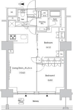 ザ・パークハビオ目白タワー 1901 間取り図