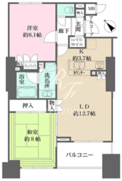 東京アインスリバーサイドタワー 907 間取り図