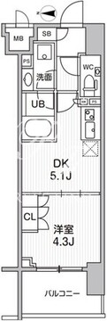 シーズンフラッツ大森エアリー 202 間取り図