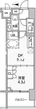 シーズンフラッツ大森エアリー 302 間取り図