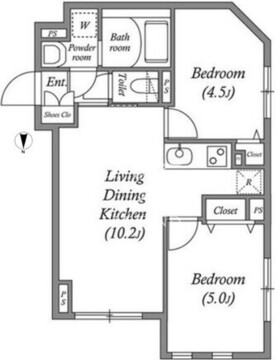 ソラシアレジデンス用賀 301 間取り図